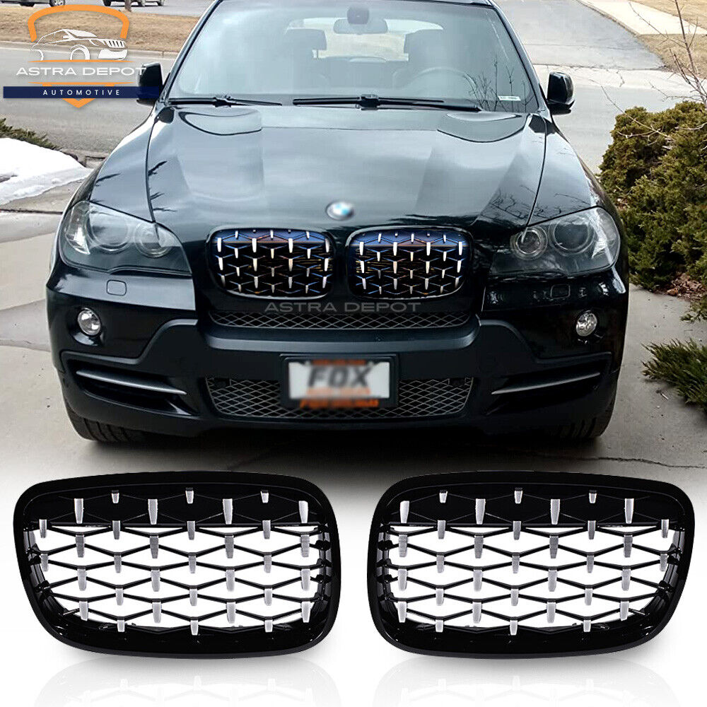 Diamond Stars Front Kidney Grill Grille for BMW X5 X5M E70 X6 X6M E71 2009-2013
