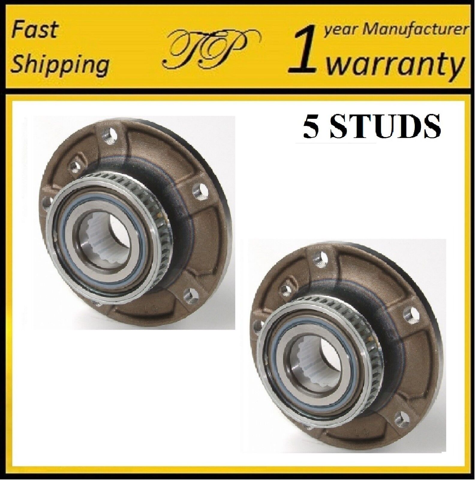 Front Wheel Hub Bearing Assembly For 1993 BMW 525IT (PAIR)