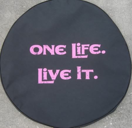 SpareCover® Brawny Series - One Life. Live It. Hot Pink on Black 32\