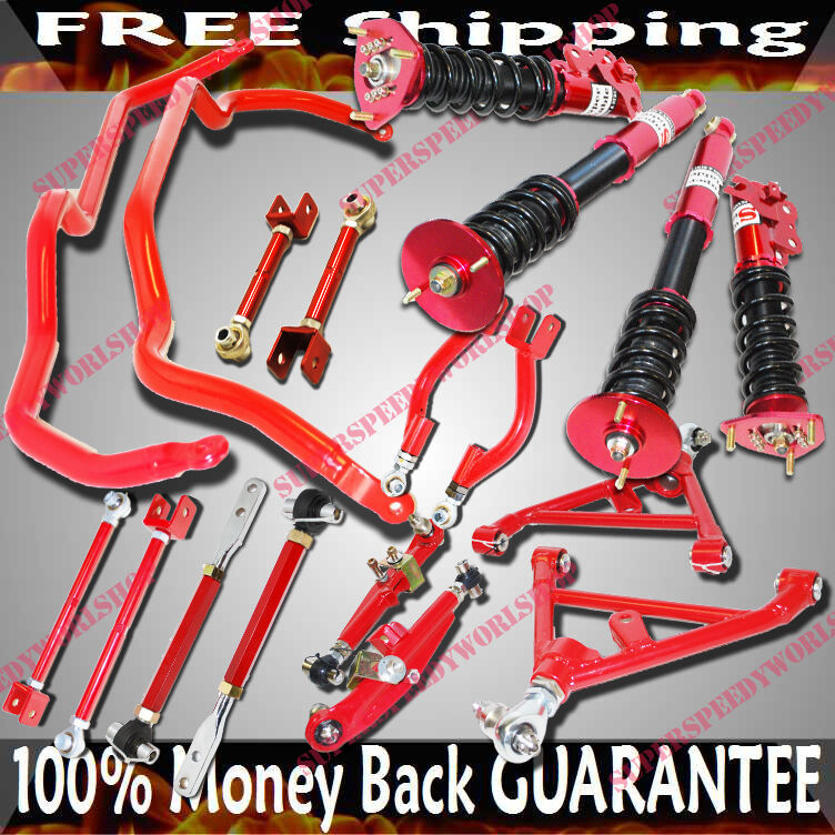 240SX S14 Suspension Combo Camber Kit+Toe Traction Control Arm+Coilover+Sway Bar