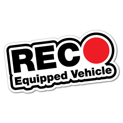 Equipped Drive Recorder Security Sticker Decal Shopfront Trading #6837EN
