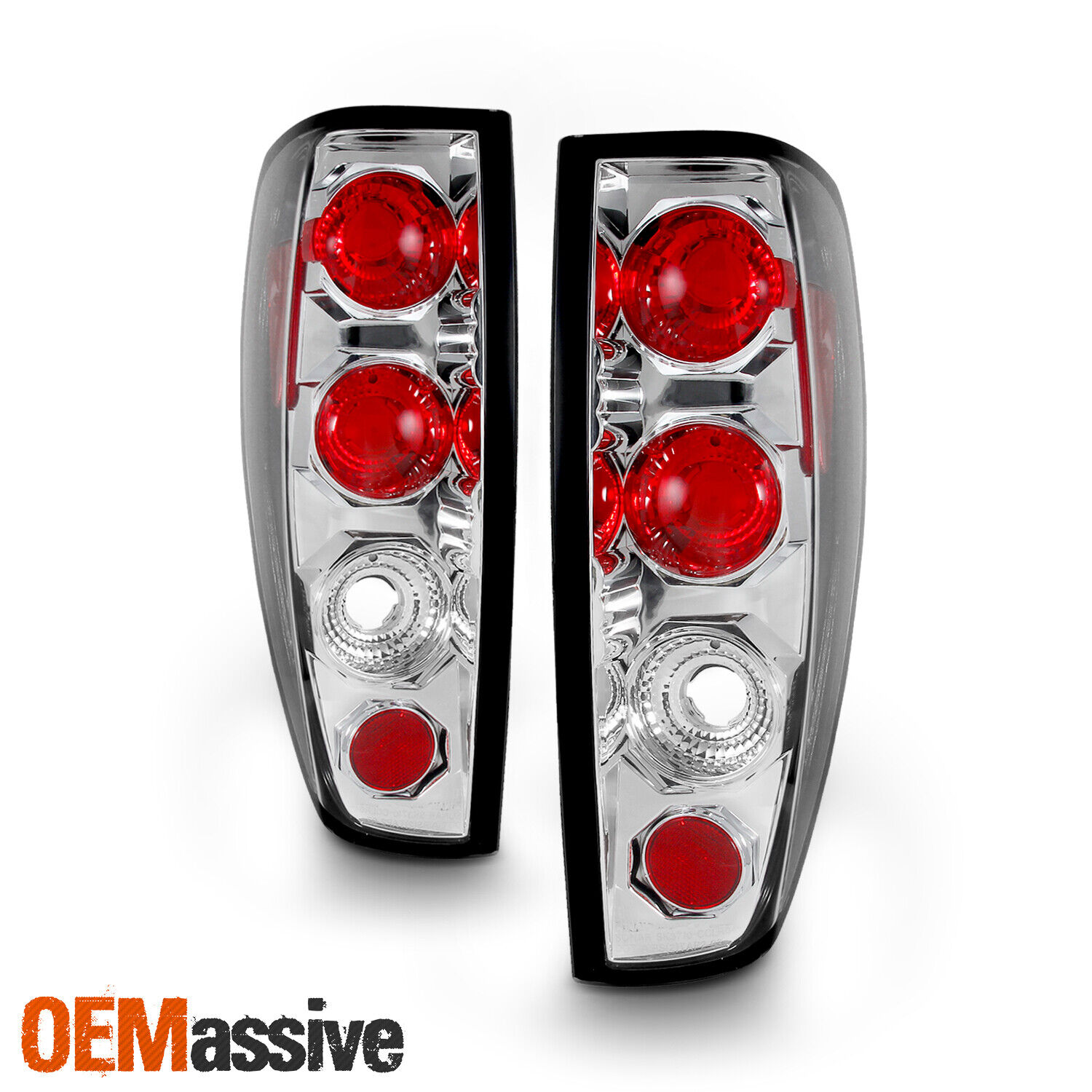 Fits 04-12 Chevy Colorado Canyon Pickup Truck Chrome Tail Brake Lights Lamp Pair