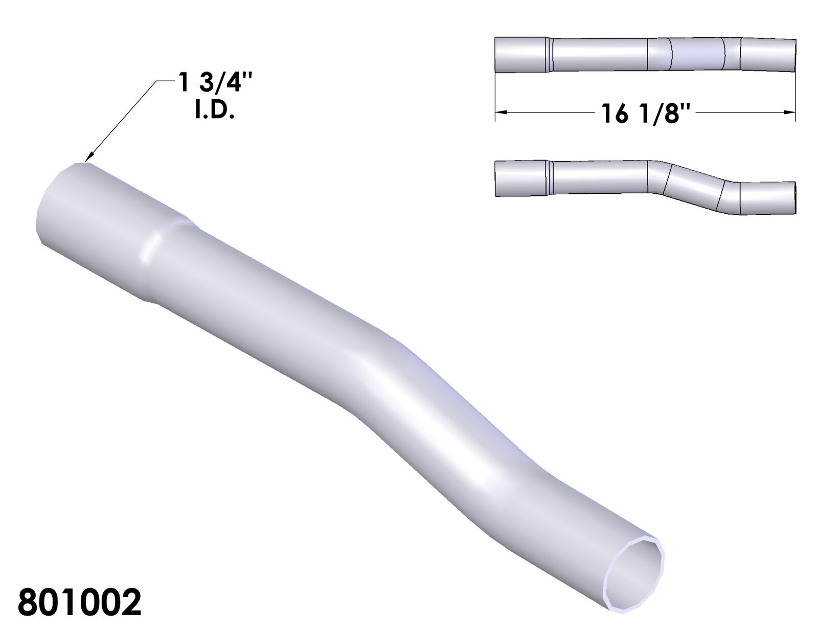 EXHAUST TAIL PIPE for 1997-1999 Mercury Tracer