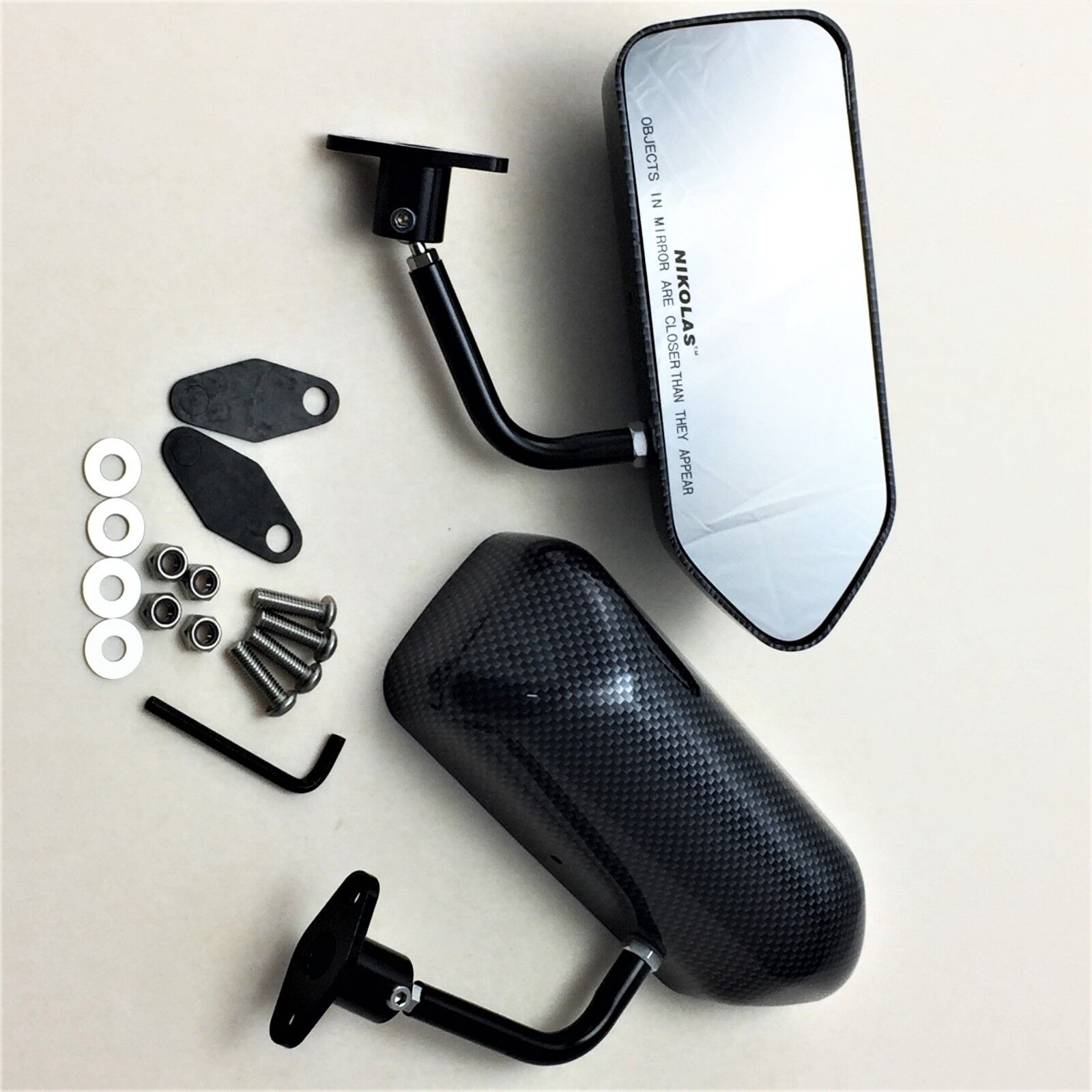 F1 Carbon Fiber Look Dipping Racing Side Mirrors FOR Civic Prelude S2000 NSX RSX