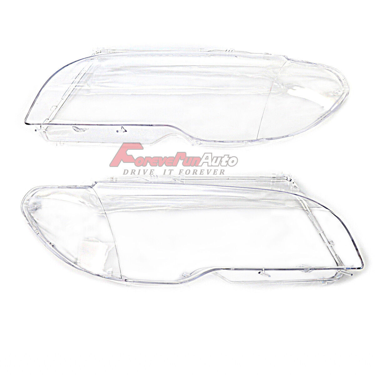 Left Right Headlight Lens Cover For 2003-2006 BMW E46 2DR Coupe 325ci 330ci