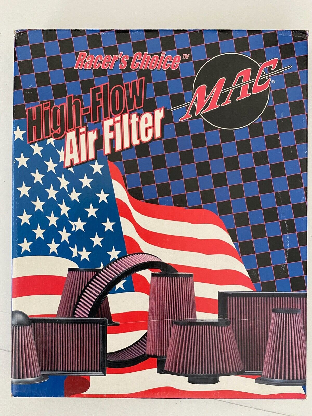 MUSTANG MAC Performance High Flow Air Filter  Racer's Choice  7.75 x 9