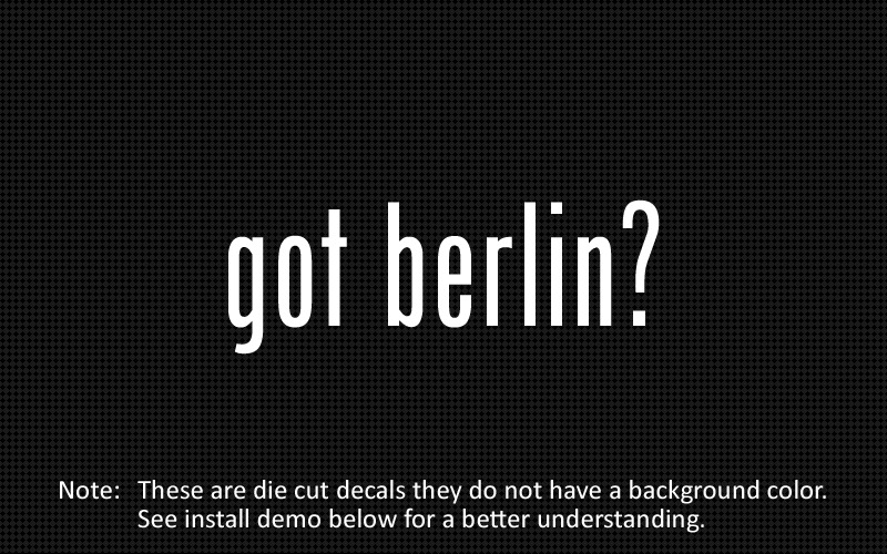 (2x) got berlin? Sticker Die Cut Decal vinyl