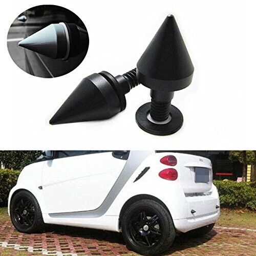 (2) Black Front or Rear Bumper Protector Spikes Guards Protectors For Smart Car