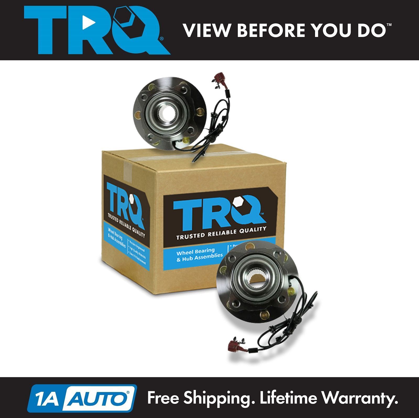 TRQ Wheel Bearing & Hub Assembly Rear Pair Set for 04-12 Pathfinder Armada QX56
