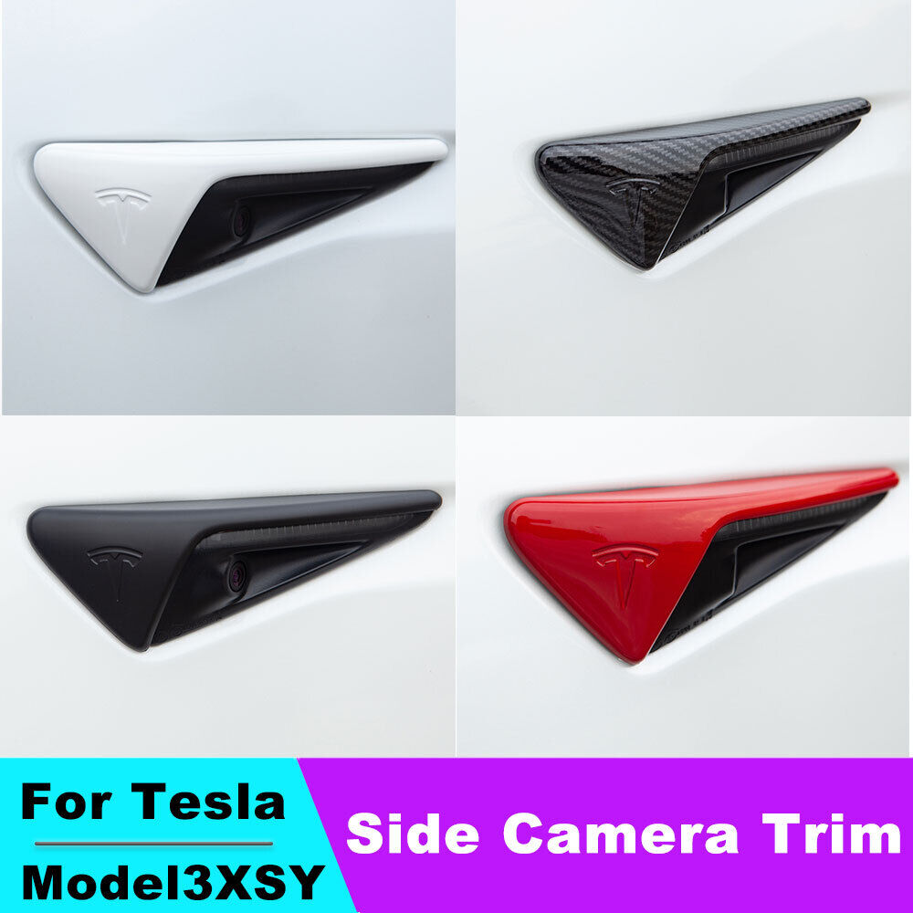 Carbon Fiber Side camera protection cover For Tesla Model 3 Y X S 2PCS