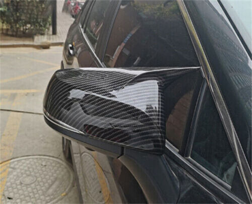 For Toyota Highlander 2020-2023 Carbon Fiber Cover Trim OX Horn Rear View Mirror