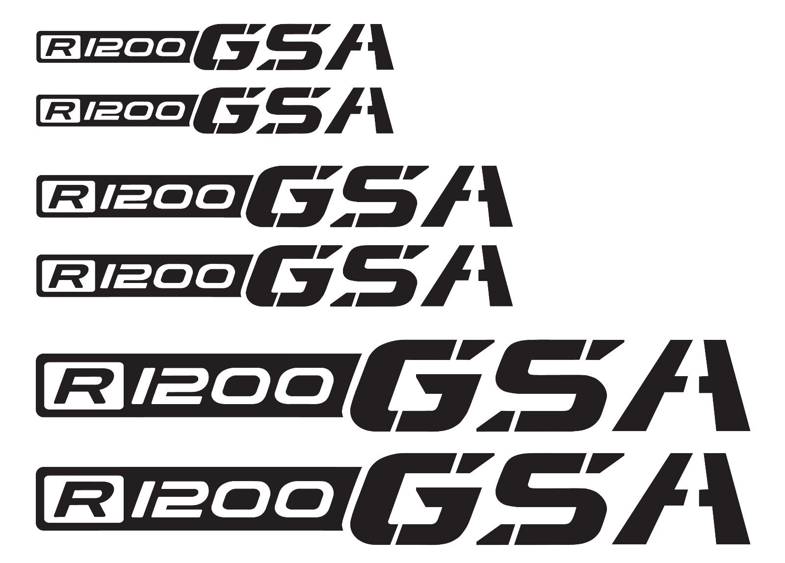 R1200 GS Reflective Decal Kit for BMW Motorcycles
