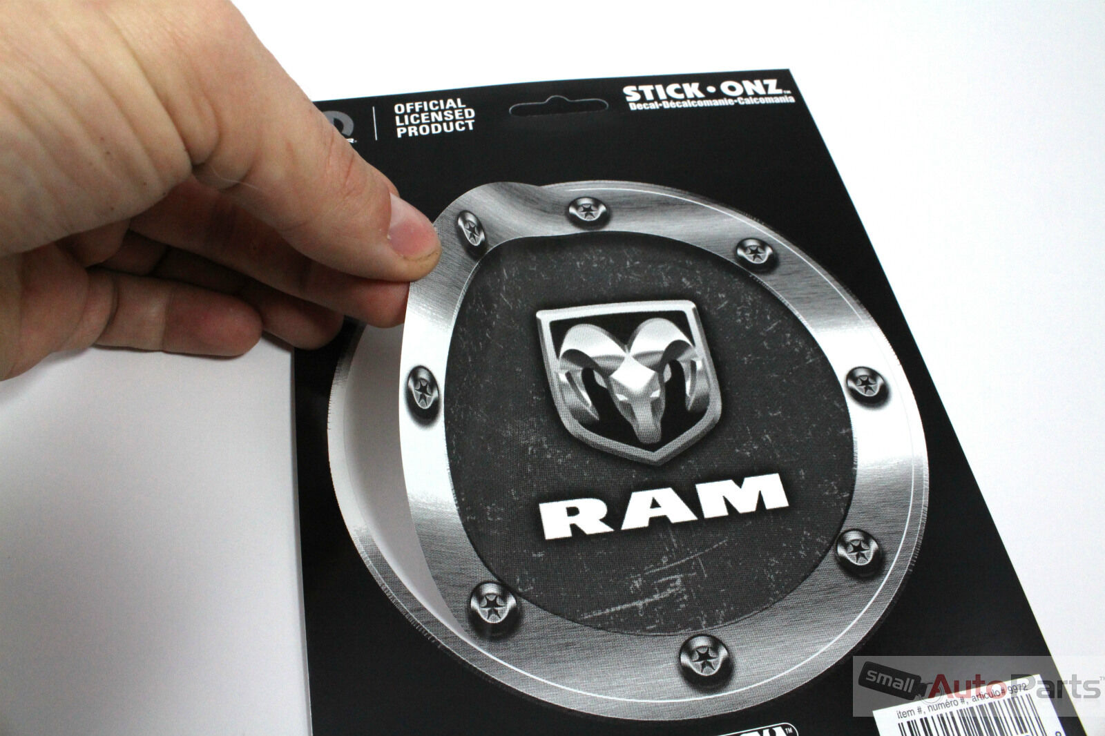 Dodge Gas Tank Cap Round Vinyl Machined/Chrome Look Ram Logo Decal Sticker 