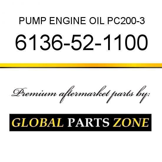 6136-52-1100 - PUMP, ENGINE OIL PC200-3/5 6136521100 fits KOMATSU
