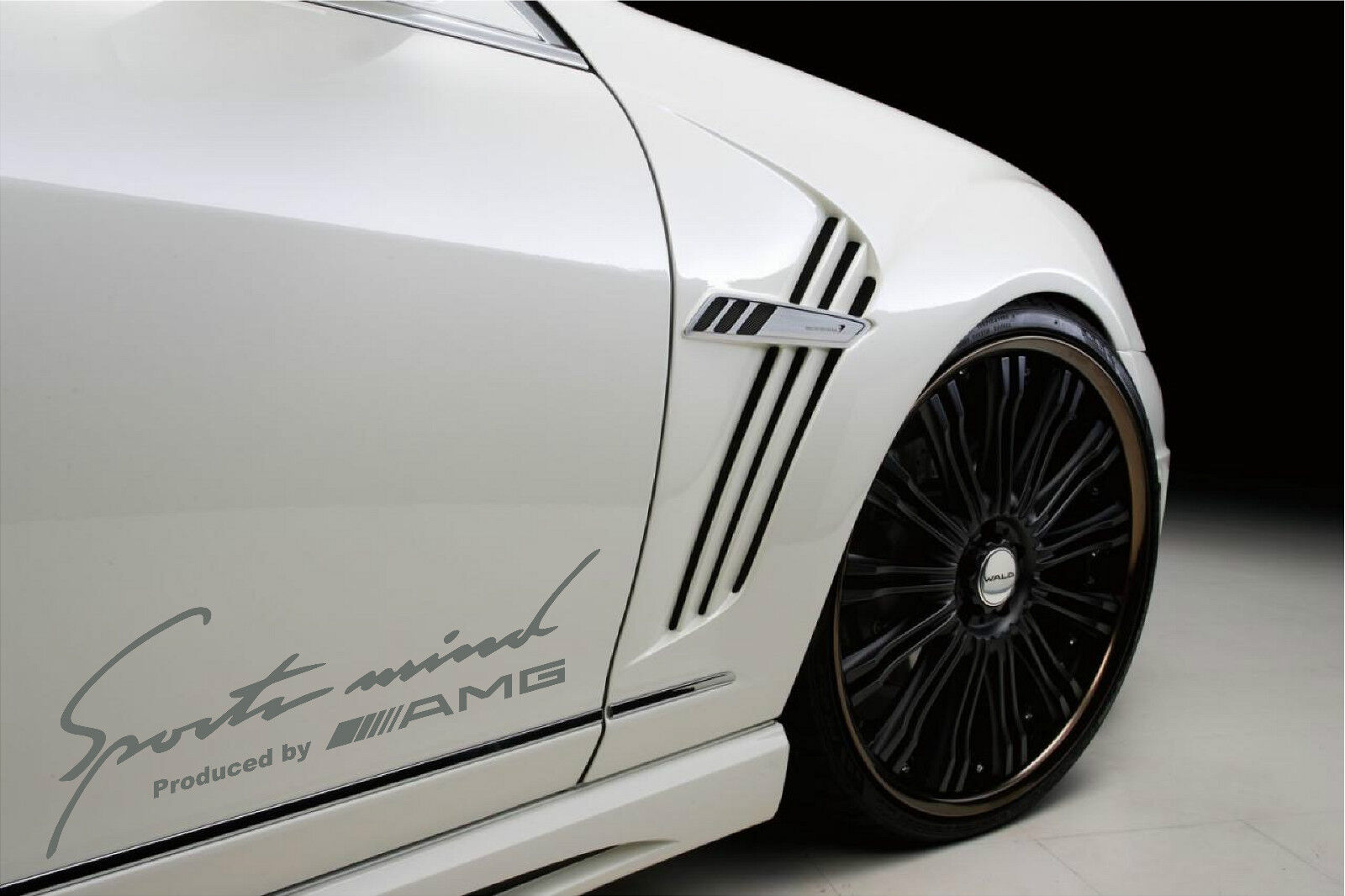 Sports Mind Produced by AMG Mercedes Benz E63 Decal sticker emblem logo SILVER
