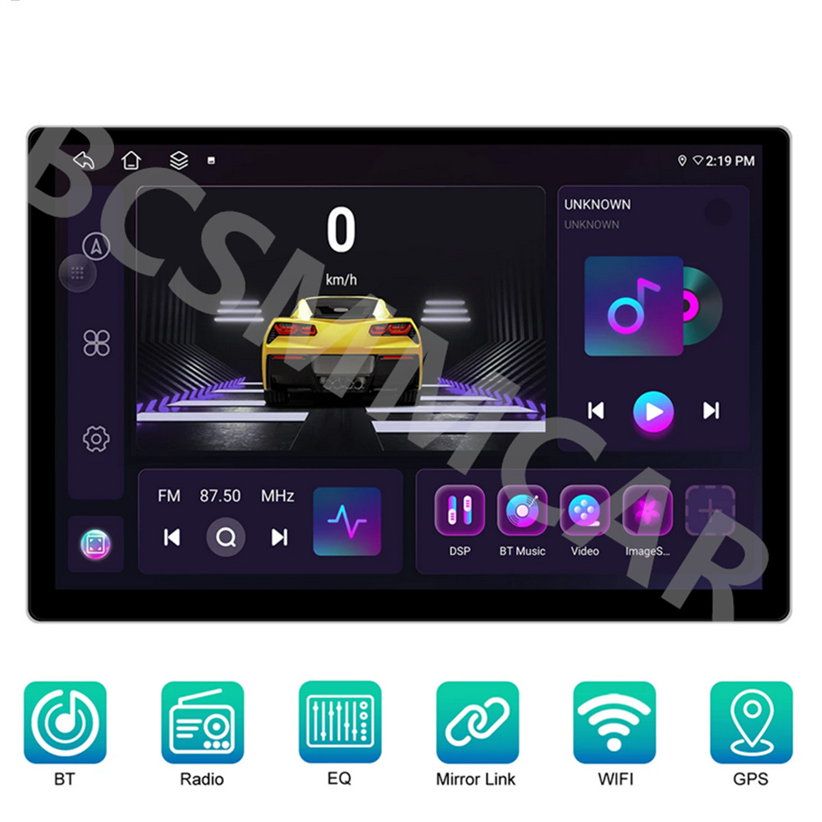 CarPlay Android Auto Car Stereo Radio Player Touch Screen BT GPS WIFI USB 4+64G