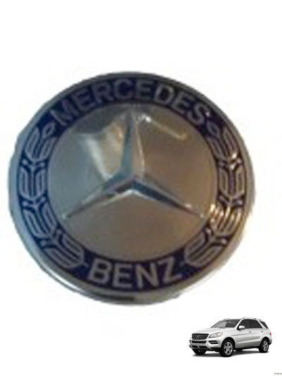 SET OF 4 MERCEDES AMG OE BLUE BADGE WHEEL CENTER CAPS FOR ML CLASS (W163, W164)
