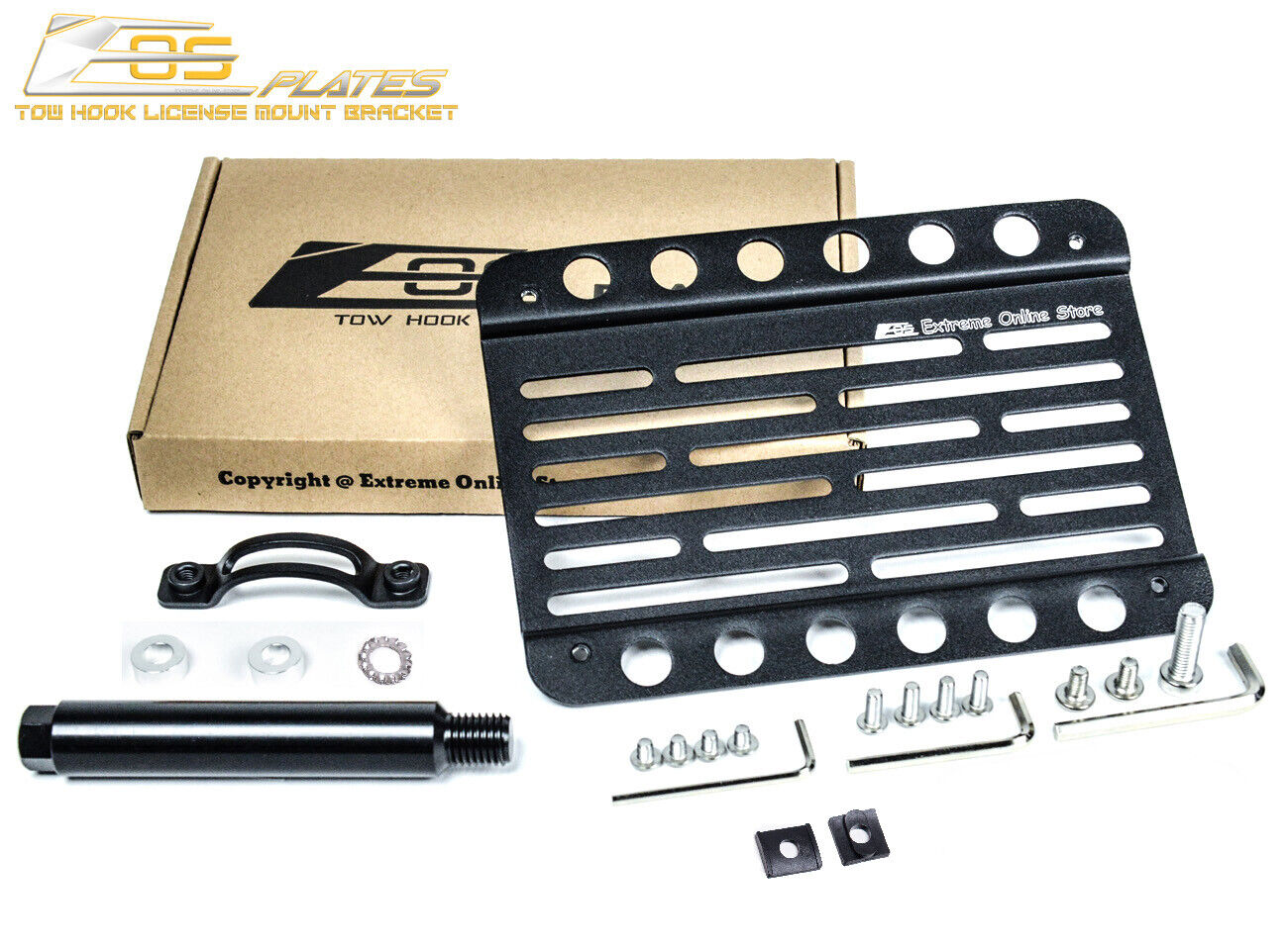 EOS Plate For 06-11 MB R171 SLK-Class Front Bumper TowHook License Mount Bracket
