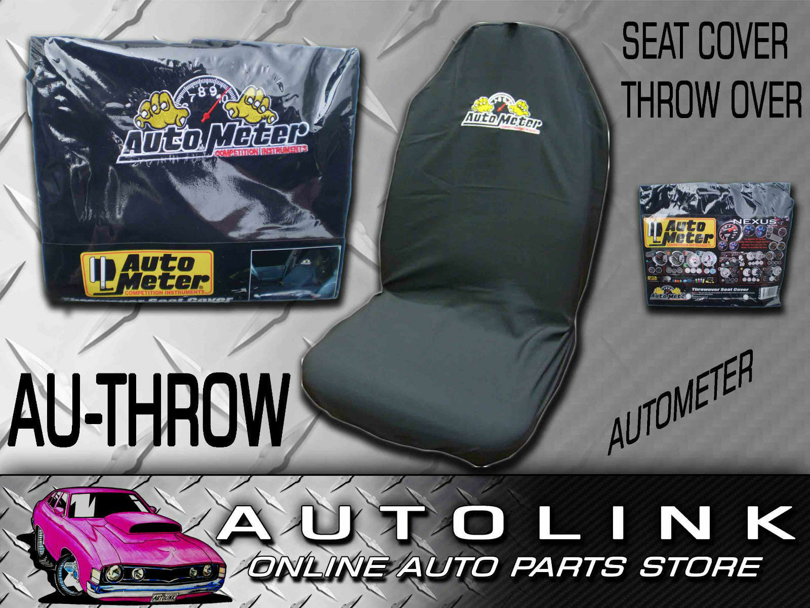 AUTOMETER THROWOVER SEAT COVER W/ LOGO BUCKET SEATS FOR HOLDEN CALAIS COMMODORE
