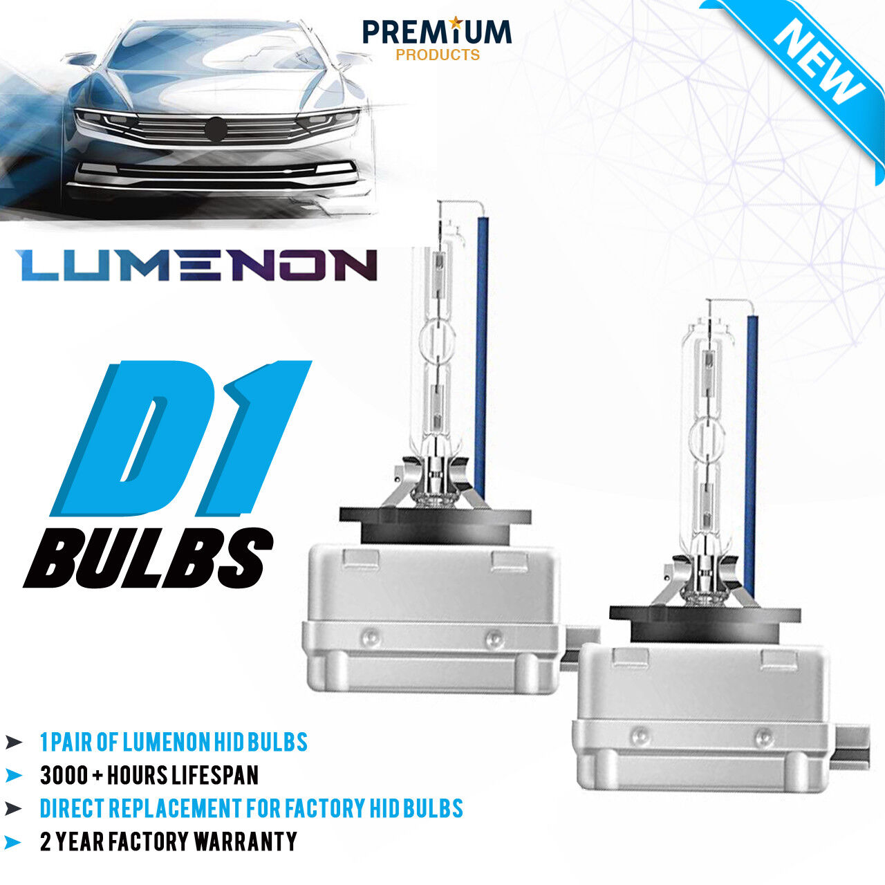 Lumenon D1 D1S D1R D1C HID Xenon Bulbs Factory HID Headlights 5K 6K 8K 10K
