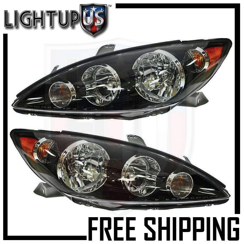 Headlights Headlamps Pair Left right set for 05-06 Camry SE