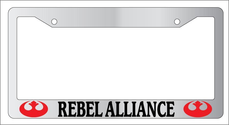 Chrome License Plate Frame Rebel Alliance (Red) Auto Accessory Novelty 78
