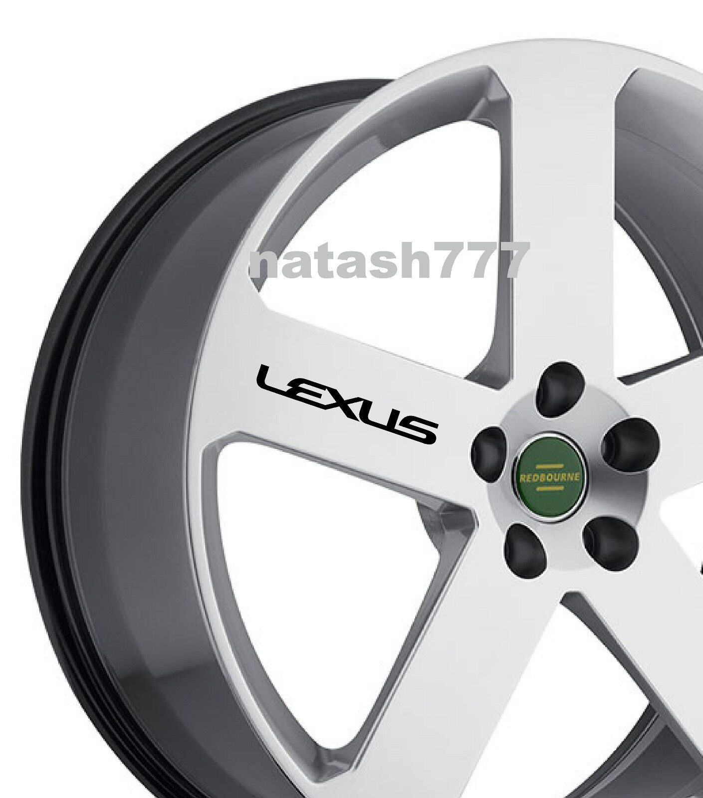 4 - LEXUS Sport Racing Decal sticker emblem logo wheels rims BLACK