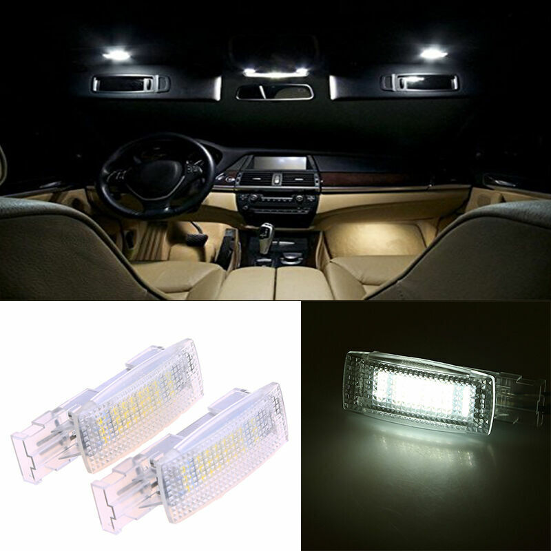 2PCS LED Interior Visor Vanity Mirror Light Lamp Fit VW Jetta Passat Tiguan Golf