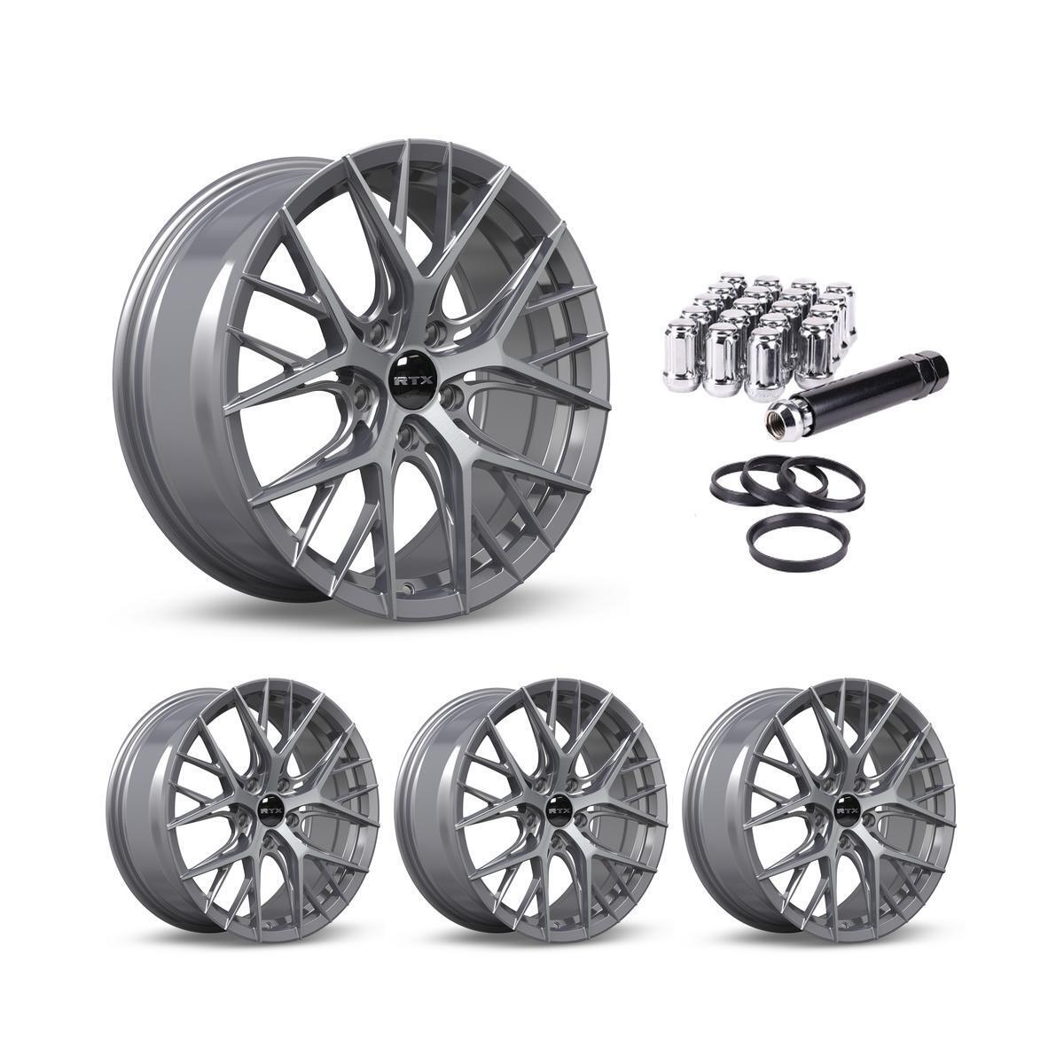 Set of 4 RTX Valkyrie Gray Alloy Wheel Rims for Acura Honda P38188 17x7.5 17 Inc