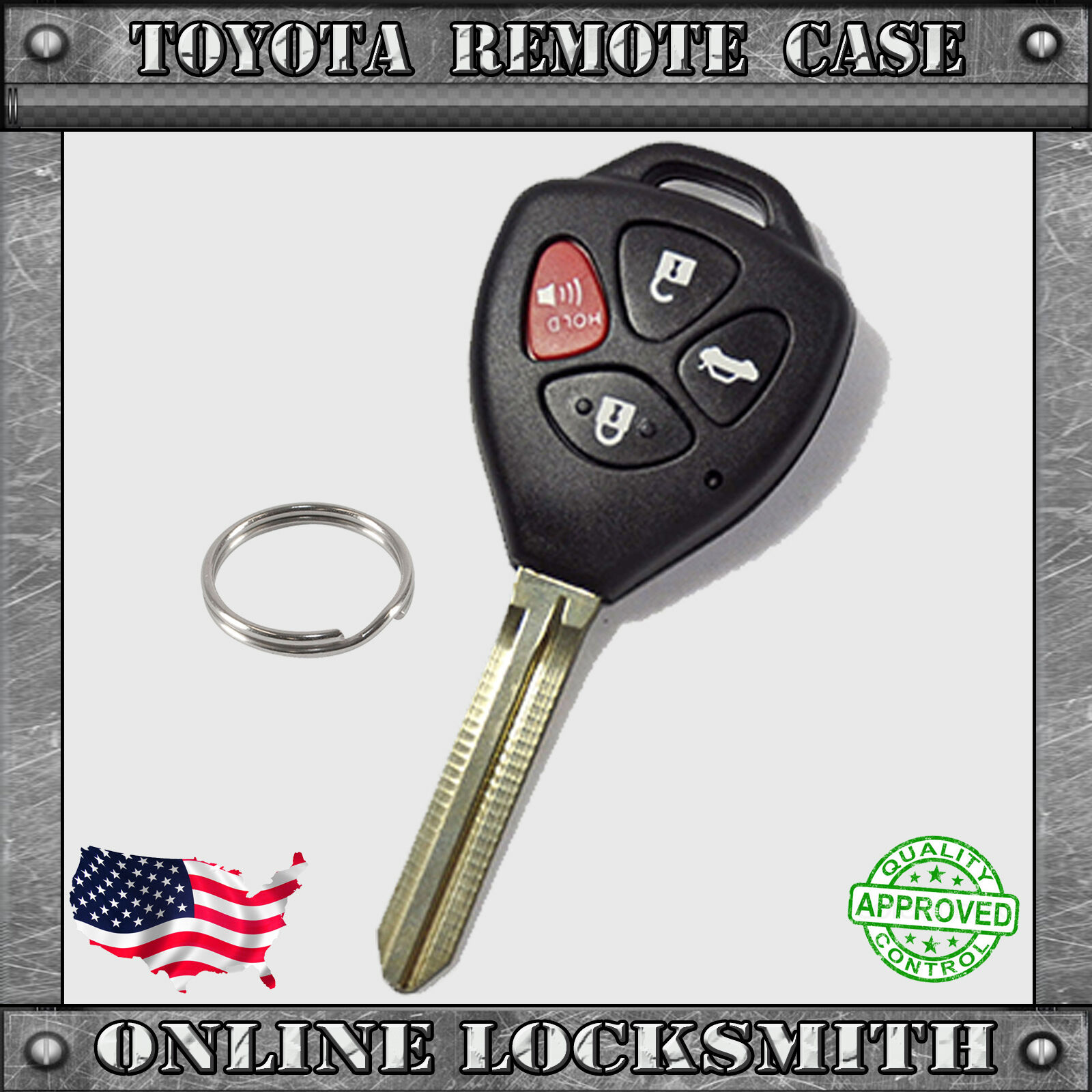 New Remote Key Replacement Case Shell + 4 Button Pad Fob Repair Fix 31B 