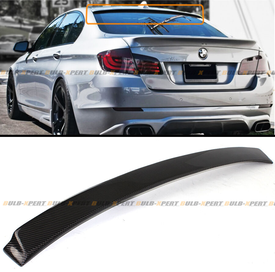 FOR 2011-2016 BMW F10 M5 550i Real Carbon Fiber Sport Rear Roof Window Spoiler