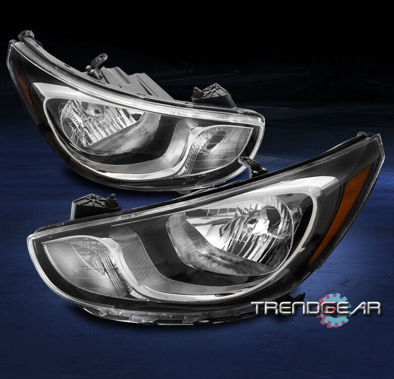For 2012 2013 2014 Accent Replacement Halogen Headlight Headlamp Lamp Chrome New