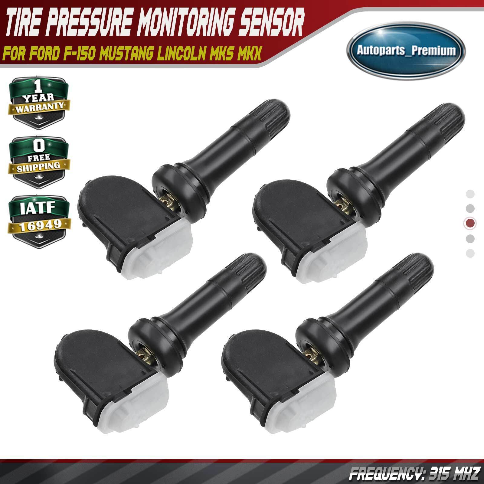 4x Tire Pressure Monitoring System Sensor for Ford F-150 Mustang Lincoln MKS MKX