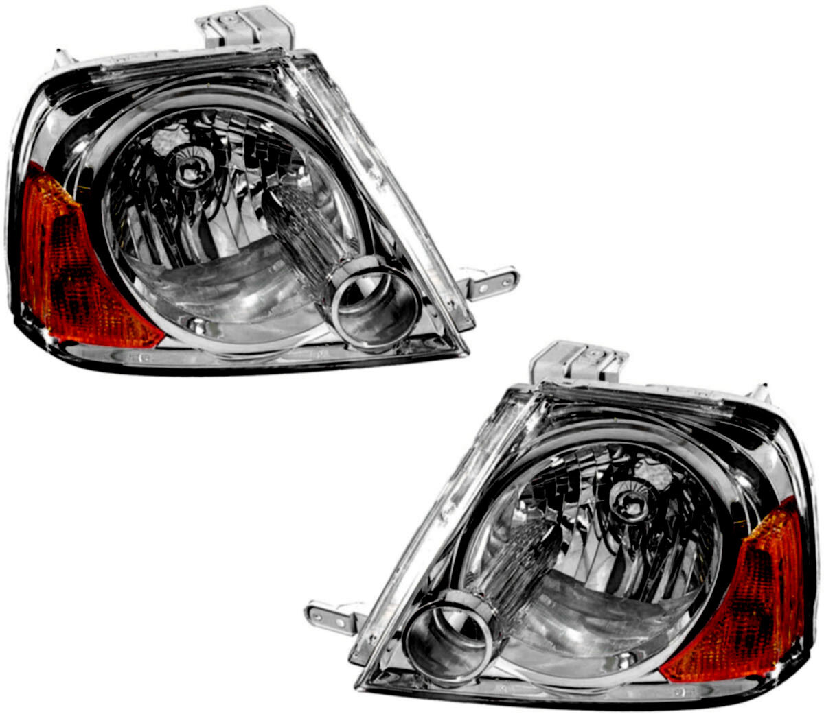 Headlights Headlamps Left & Right Pair Set for 04 05 06 Suzuki XL-7