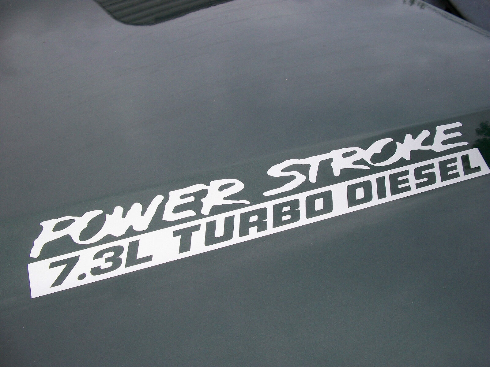 (2) 7.3L PowerStroke Turbo Diesel Hood decals sticker Ford F250 F350 Truck