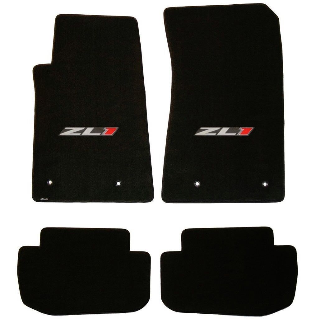 NEW BLACK FLOOR MATS 2010-2015 Camaro Embroidered ZL-1 Logo mats 4 pc set