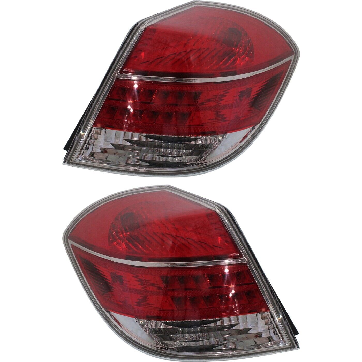 Tail Light Set For 07-09 Saturn Aura Clear and Red Lens Right and Left Side Pair