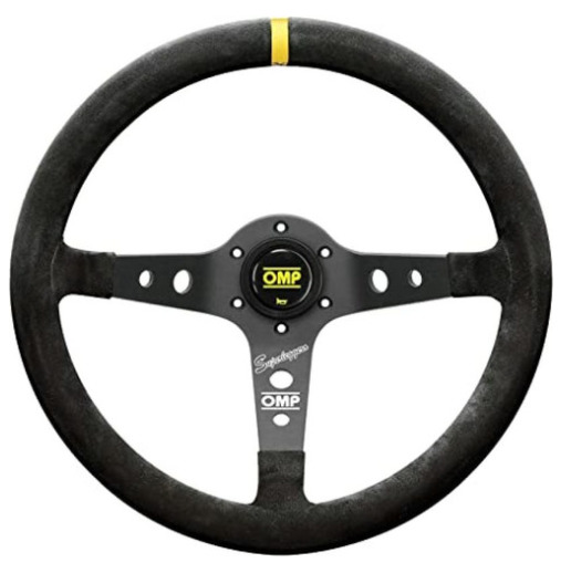 OMP Corsica Superleggero Suede Leather 350mm Diameter Steering Wheel Black