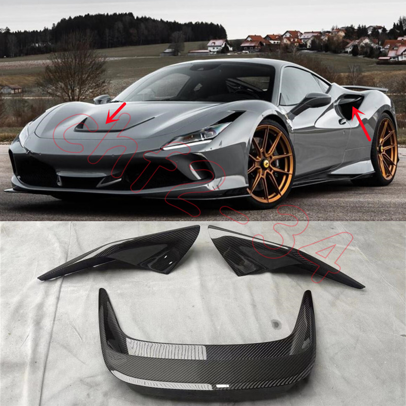Fit For Ferrari F8 Tributo 19-2022 Carbon Fiber Front Air Hood Vent Engine Cover
