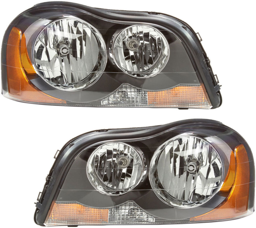 NEW Headlights Headlight Assembly w/Bulb Pair Set for 2003-2014 Volvo XC90