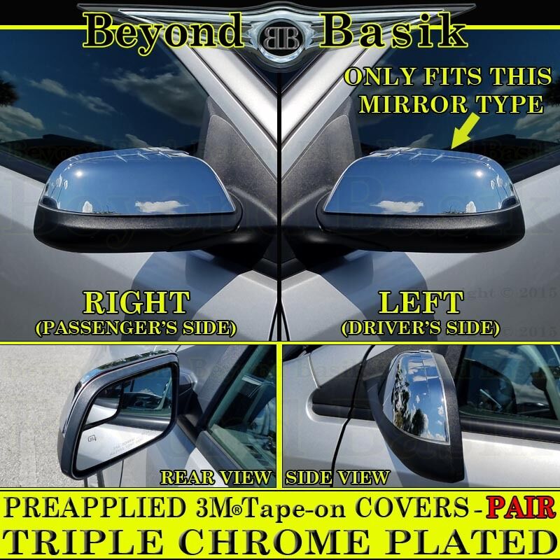 2011 2012 2013 2014 Ford Edge 11-15 MKX Chrome Mirror COVERS Overlays SEE NOTES