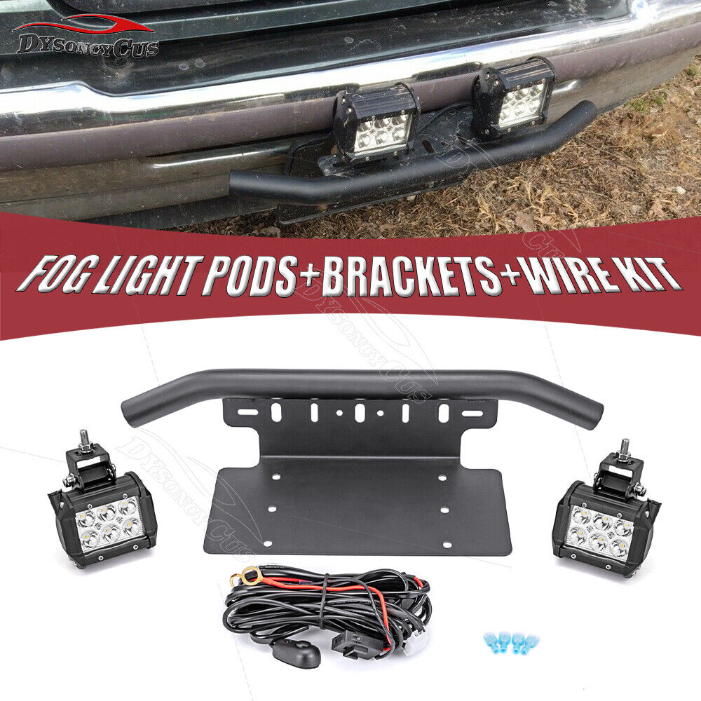 Fit TOYOTA SUV Truck 4Runner/FJ/Tundra Front Bull Bar License 18W LED Lamp Kit