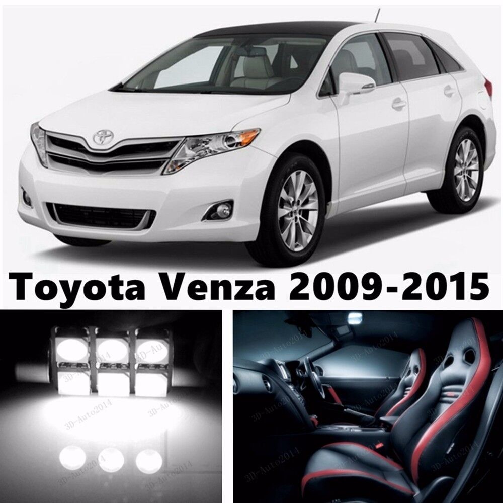 14pcs LED Xenon White Light Interior Package Kit for Toyota Venza 2009-2015 