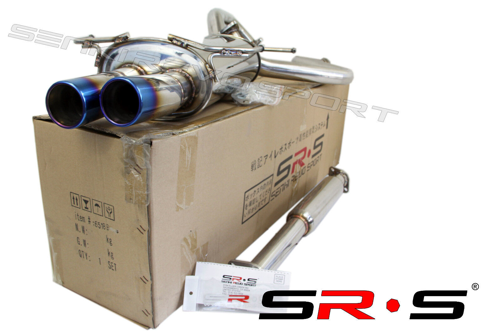 SRS Stainless CATBACK EXHAUST FOR 00 01 02 Nissan Maxima 2000 2003 Dual Blue TIP