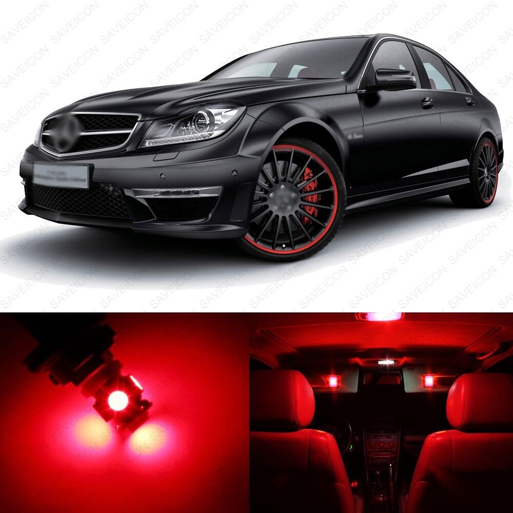 16 x Red LED Interior Light Package For 2008 -2013 Mercedes C Class W204