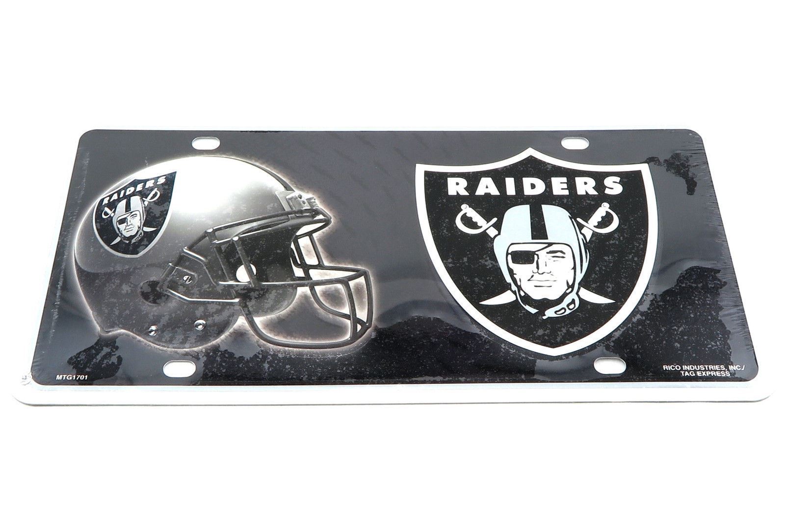 Oakland Raiders NFL Football Aluminum Metal License Plate Sign Tag NEW