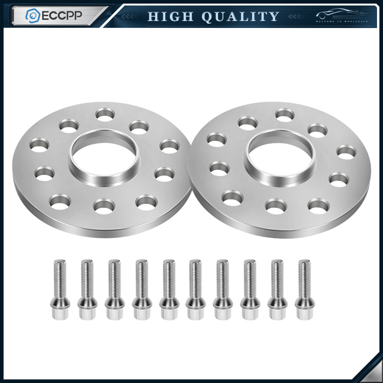2X 10mm Hubcentric Wheel Spacers 5x100/ 5x112 For 1996-2008 Audi A4 A6 Quattro