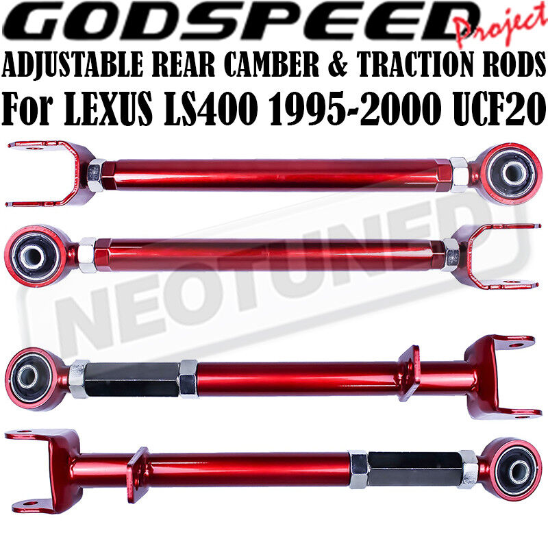 For Lexus LS400 95-00 Godspeed Adjustable Rear Camber + Traction Arms Alignment