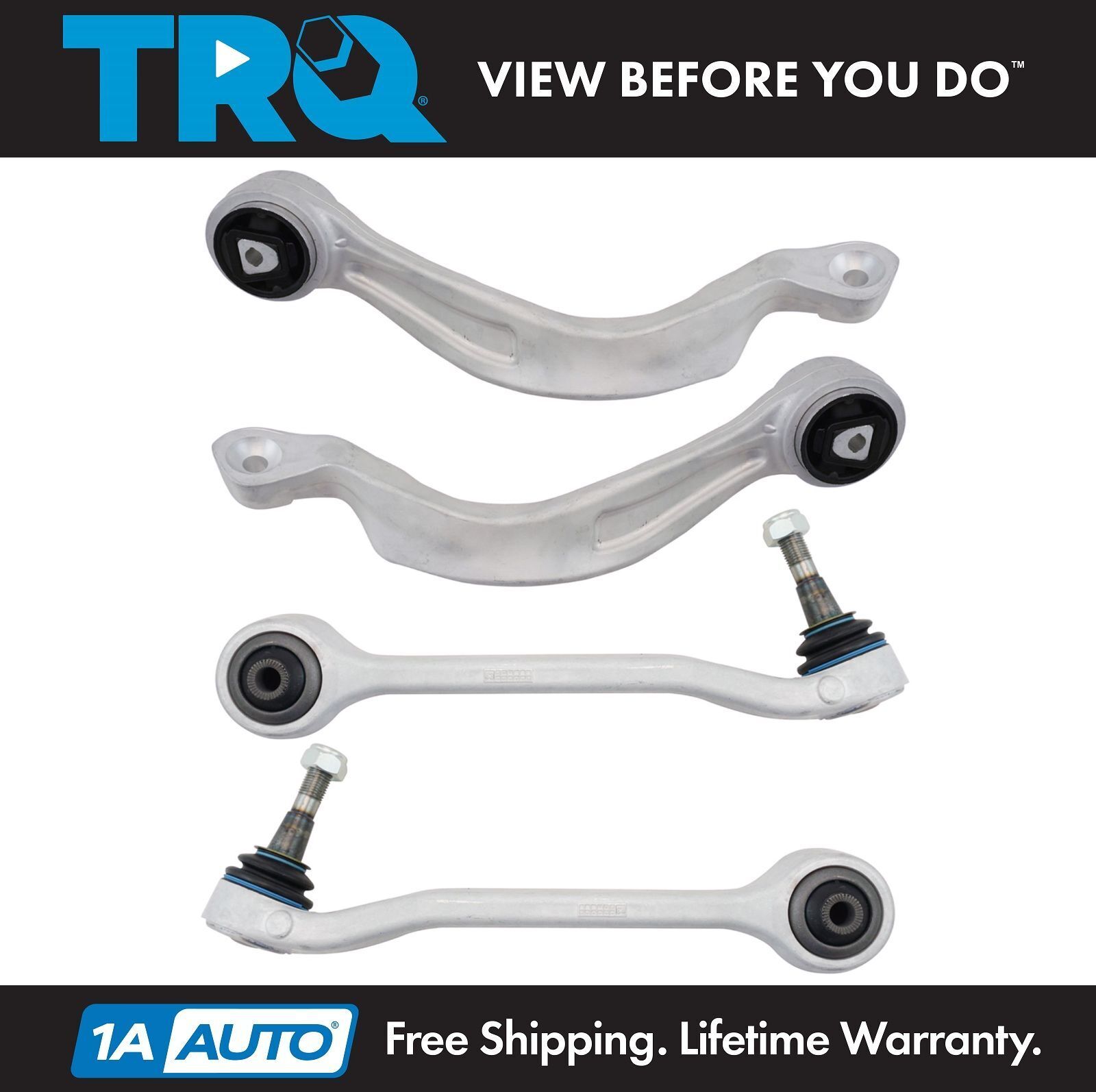 TRQ Front Lower Forward Rearward Control Arm Ball Joint Set Kit 4pc for E60 AWD