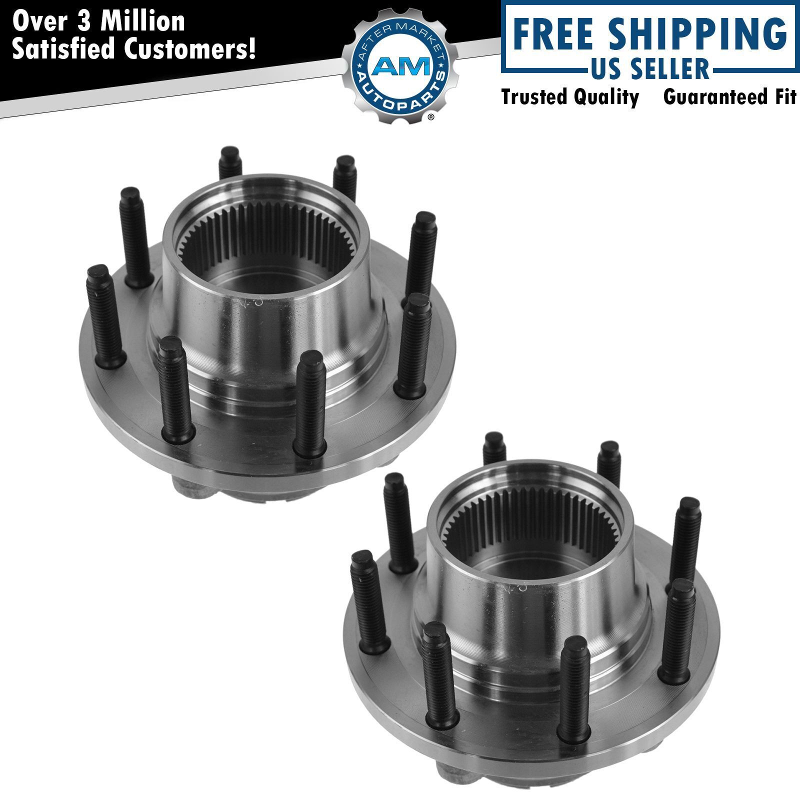 Front Wheel Hub & Bearing Pair Set for 99-01 Ford Super Duty Pickup 4WD 4x4